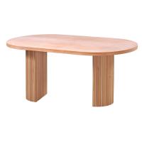 180 cm Çıtalı Oval Yemek Masası (6-8 Kişilik) Yarım Ay - Ahşap Cilasız Ham