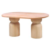 160 cm Oval Yemek Masası (4-6 Kişilik) Boğum - Ahşap Cilasız Ham