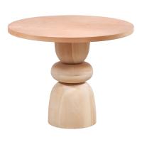80 cm Yuvarlak Yemek Masası (2-4 Kişilik) Lotus - Ahşap Cilasız Ham