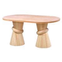 180 cm Oval Yemek Masası (6-8 Kişilik) Piton - Ahşap Cilasız Ham