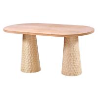 160 cm Oval Yemek Masası (4-6 Kişilik) Petek - Ahşap Cilasız Ham