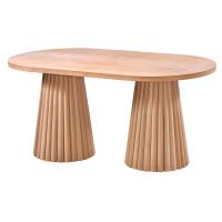 180 cm Oval Yemek Masası (6-8 Kişilik) Papatya - Ahşap Cilasız Ham