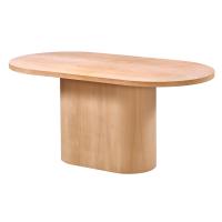 180 cm Oval Yemek Masası (6-8 Kişilik) Ufo - Ahşap Cilasız Ham