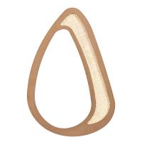 Asimetrik Hasırlı 73x106 cm MDF Konsol Duvar Aynası Çerçevesi Cilasız Ham