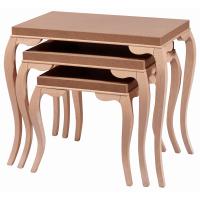 Kobra 3 Lü MDF Ahşap Zigon Sehpa Takımı Ham