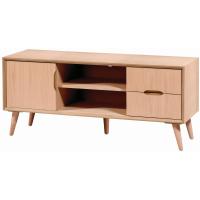 Retro 120 cm Ahşap Salon TV Ünitesi Cilasız Ham