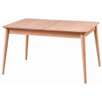 140 cm Dikdörtgen Açılır Yemek Masası (4-6 Kişilik) Retro - Ahşap Cilasız Ham
