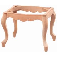 Kavisli 55 cm Ahşap Puf Modeli Cilasız Ham