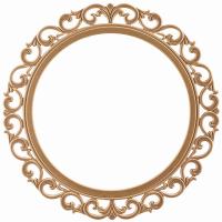 Lilyum Yuvarlak 91x91 cm MDF Konsol Duvar Aynası Çerçevesi Cilasız Ham