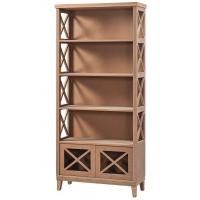 Çapraz Çerçeveli Ahşap Kitaplık Ham Mdf