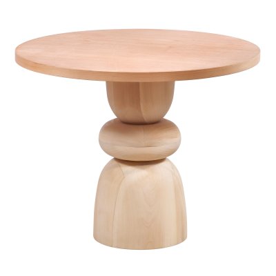 80 cm Yuvarlak Yemek Masası (2-4 Kişilik) Lotus - Ahşap Cilasız Ham