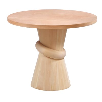 80 cm Yuvarlak Yemek Masası (2-4 Kişilik) Piton - Ahşap Cilasız Ham