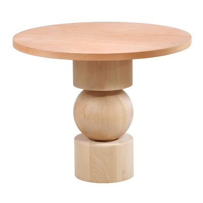 80 cm Yuvarlak Yemek Masası (2-4 Kişilik) Bohem - Ahşap Cilasız Ham