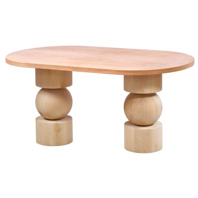 160 cm Oval Yemek Masası (4-6 Kişilik) Bohem - Ahşap Cilasız Ham
