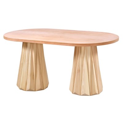 180 cm Oval Yemek Masası (6-8 Kişilik) Vega - Ahşap Cilasız Ham