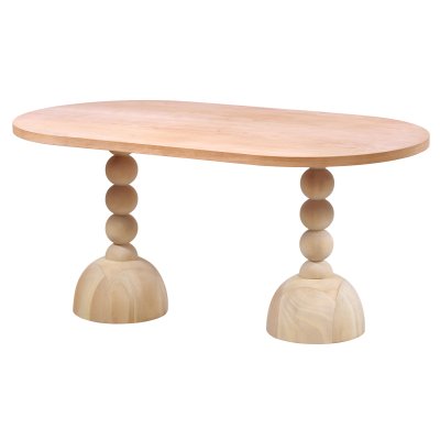 160 cm Oval Yemek Masası (4-6 Kişilik) Premıum - Ahşap Cilasız Ham