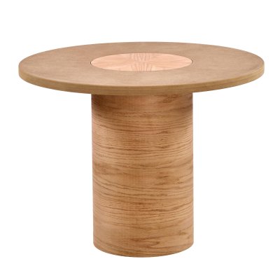 90 cm Yuvarlak Yemek Masası (2-4 Kişilik) Truva - Ahşap Cilasız Ham