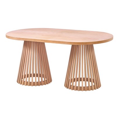 180 cm Oval Yemek Masası (6-8 Kişilik) Kafes - Ahşap Cilasız Ham