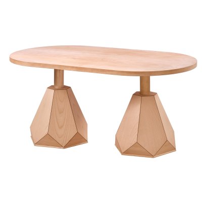 200 cm Oval Yemek Masası (8 Kişilik) Pırlanta - Ahşap Cilasız Ham