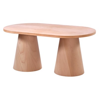 200 cm Oval Yemek Masası (8 Kişilik) Fıçı - Ahşap Cilasız Ham
