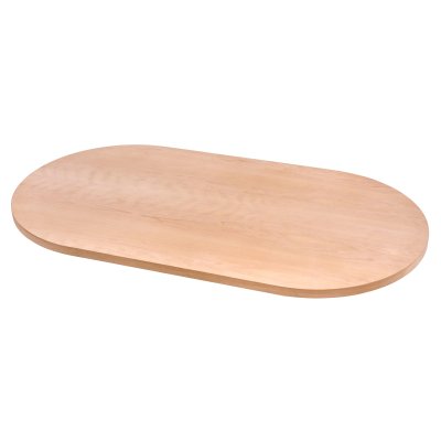 200x100 cm Oval Kayın Masa Tablası - Ahşap Cilasız Ham