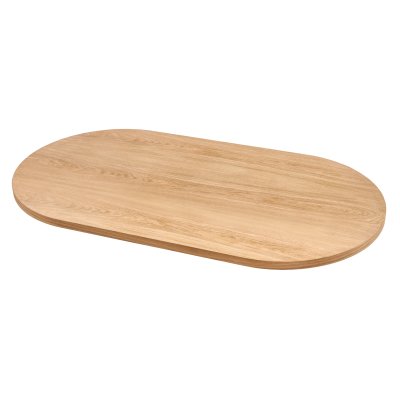 160x90 cm Oval Meşe Masa Tablası - Ahşap Cilasız Ham