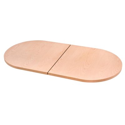 160x90 cm Oval Açılır Masa Tablası - Ahşap Cilasız Ham