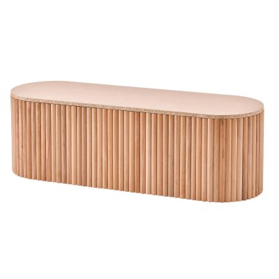Ptt Çıtalı 130 cm Ahşap Puf Modeli Cilasız Ham