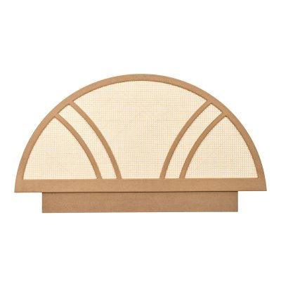 Yelpaze Hasırlı 180x100 cm MDF Yatak Başlığı Cilasız Ham