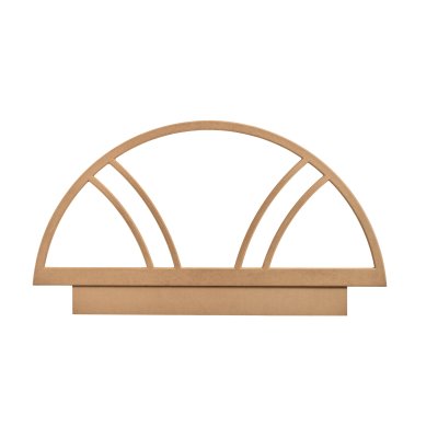 Yelpaze 180x100 cm MDF Yatak Başlığı Cilasız Ham