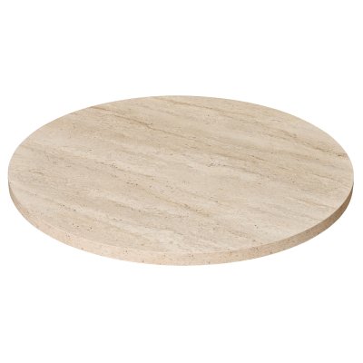 110 cm Yuvarlak Masa Tablası MDFlam Traverten Desenli