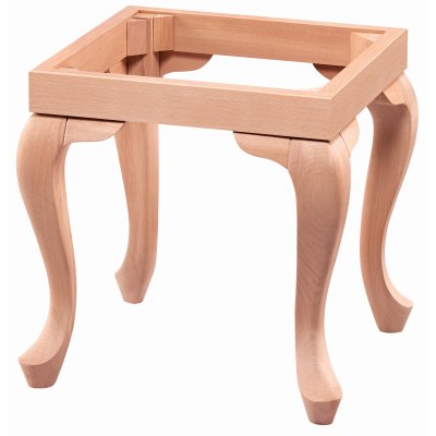 Lükens 40 cm Ahşap Puf Modeli Cilasız Ham