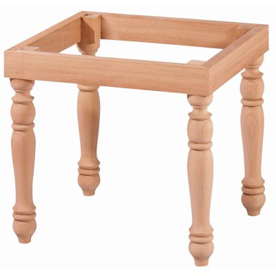 Tornalı 40 cm Ahşap Puf Modeli Cilasız Ham