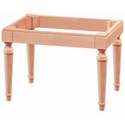 Tornalı Kasalı 60 cm Ahşap Puf Modeli Cilasız Ham