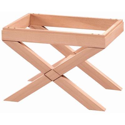 Çarpı 60 cm Ahşap Puf Modeli Cilasız Ham