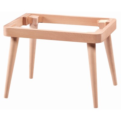 Retro 60 cm Ahşap Puf Modeli Cilasız Ham