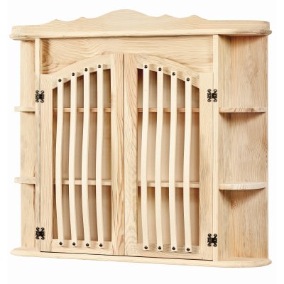 Çıtalı Köy Dolabı 90 cm Ahşap Mutfak Duvar Tereği Dolabı Cilasız Ham