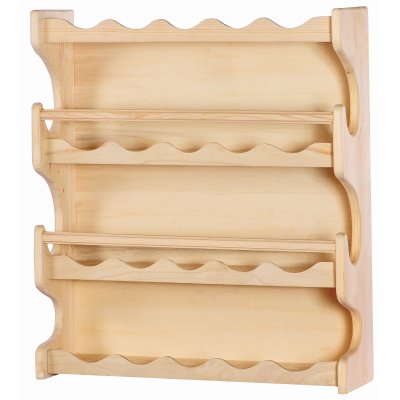 Terek Baharatlık 60 cm Ahşap Mutfak Duvar Tereği Dolabı Cilasız Ham