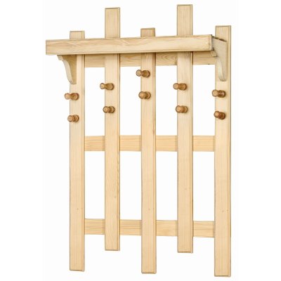 Çam 70 cm Ahşap Duvar Askılığı Cilasız Ham
