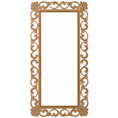 Lilyum 74x160 cm MDF Boy Aynası Çerçevesi Cilasız Ham