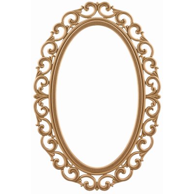 Lilyum Oval 82x121 cm MDF Konsol Duvar Aynası Çerçevesi Cilasız Ham