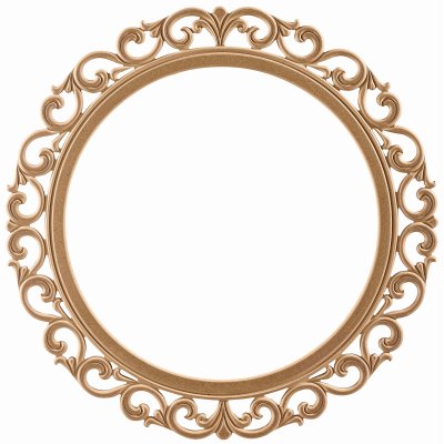 Lilyum Yuvarlak 91x91 cm MDF Konsol Duvar Aynası Çerçevesi Cilasız Ham