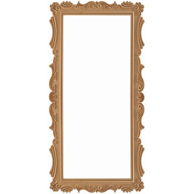 Lale 90x180 cm MDF Boy Aynası Çerçevesi Cilasız Ham