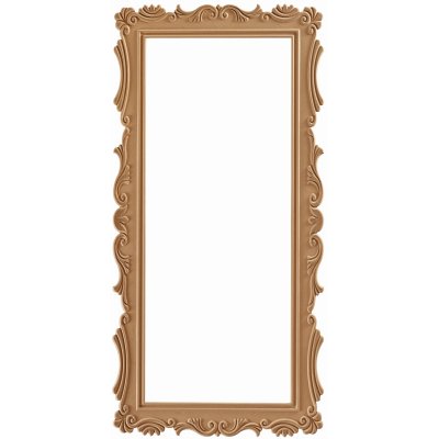 Lale 68x140 cm MDF Konsol Duvar Aynası Çerçevesi Cilasız Ham