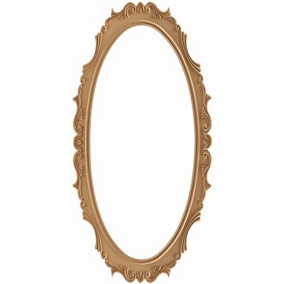 Lale Oval 68x160 cm MDF Boy Aynası Çerçevesi Cilasız Ham