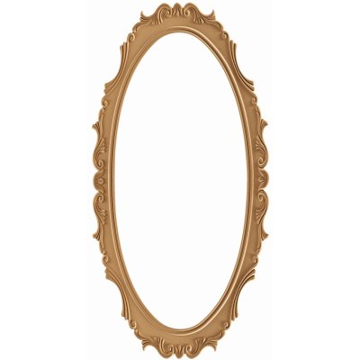 Lale Oval 68x138 cm MDF Konsol Duvar Aynası Çerçevesi Cilasız Ham