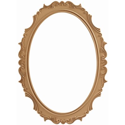 Lale Oval 80x110 cm MDF Konsol Duvar Aynası Çerçevesi Cilasız Ham