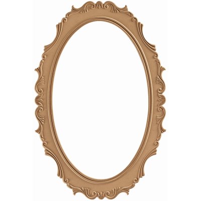 Lale Oval 56x84 cm MDF Konsol Duvar Aynası Çerçevesi Cilasız Ham