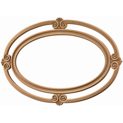 Yörünge 115 cm Oval Ayna Çerçevesi MDF Ham