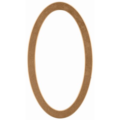 Oval 52x85 cm MDF Konsol Duvar Aynası Çerçevesi Cilasız Ham